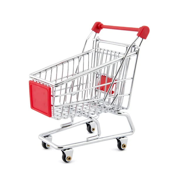 Shopping cart with clipping path — Stock Photo, Image