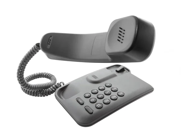 フローティング送受話器で黒電話 — ストック写真