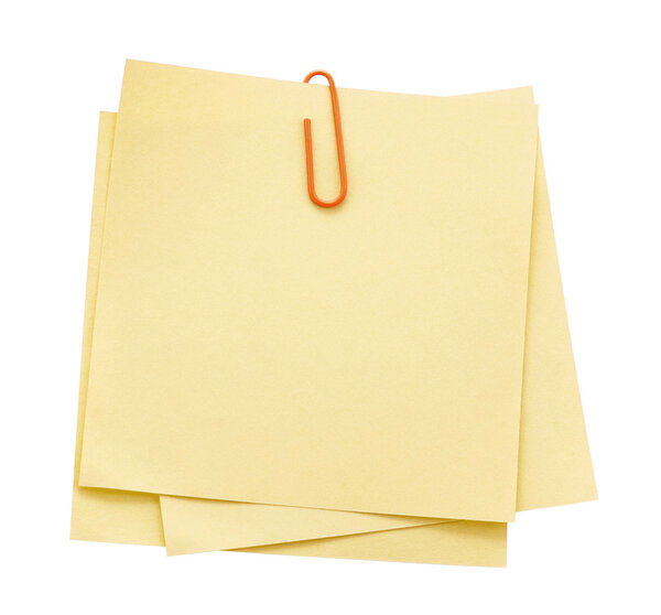 Memo notes with paper clip