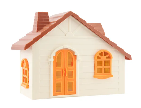 Toy house with clipping path — Stock Photo, Image