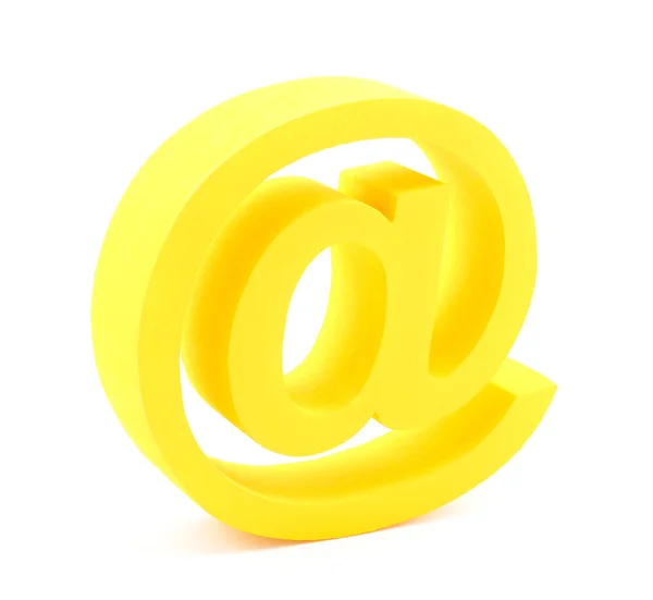 Símbolo de e-mail 3d isolado no branco — Fotografia de Stock
