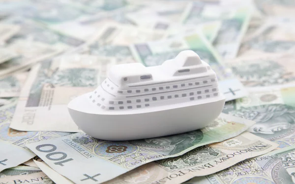 Havet av pengar, polska sedlar — Stockfoto