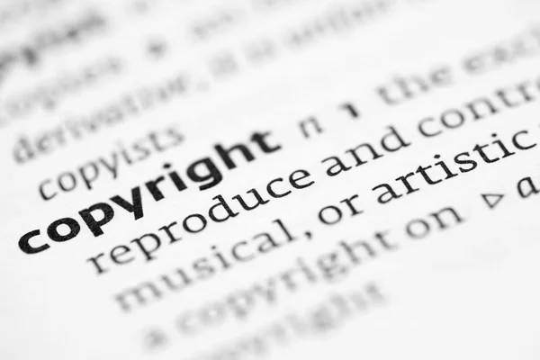 Copyright definition in a dictionary — Stock Photo, Image