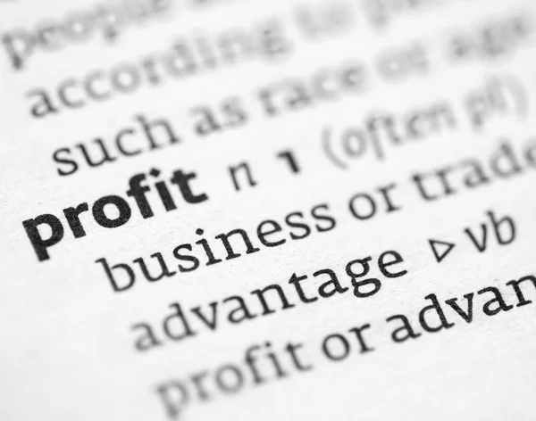 Profit definition in a dictionary — Stock Photo, Image