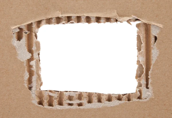 Cardboard frame with rough edges — Stock Photo, Image