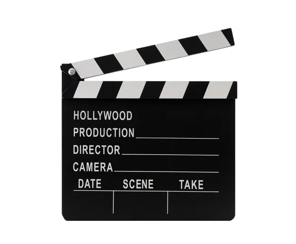 Film clapperboard with clipping path — Stock Photo, Image