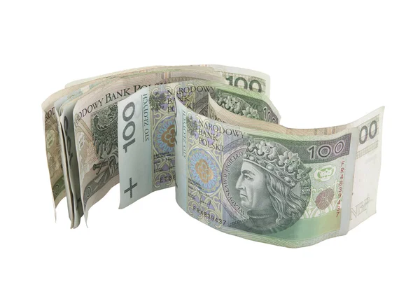 Polish money with clipping path — Stock Photo, Image