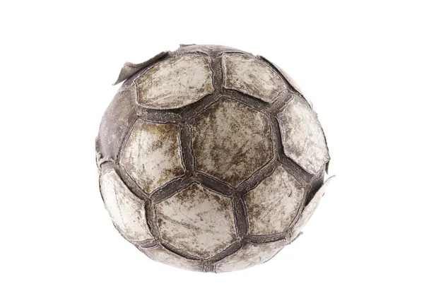 クリッピング パスを持つ古いサッカー ボール — ストック写真