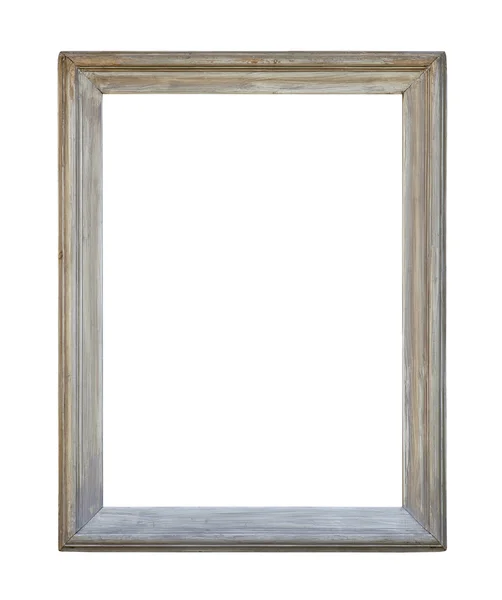 Old wooden picture frame with clipping path — Stock Photo, Image