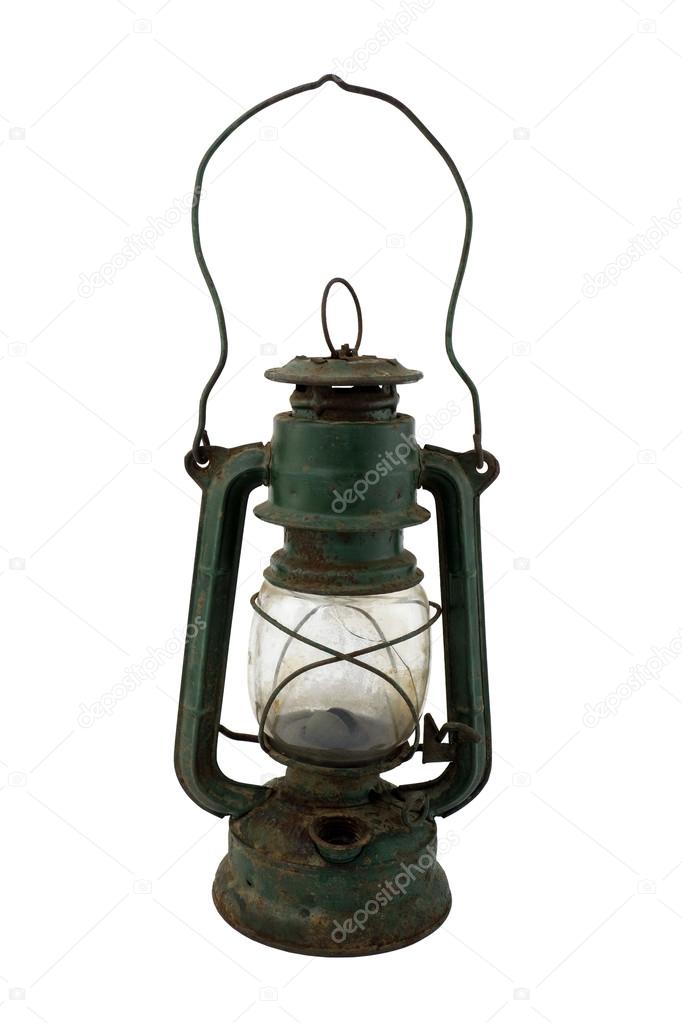 Old lamp with clipping path