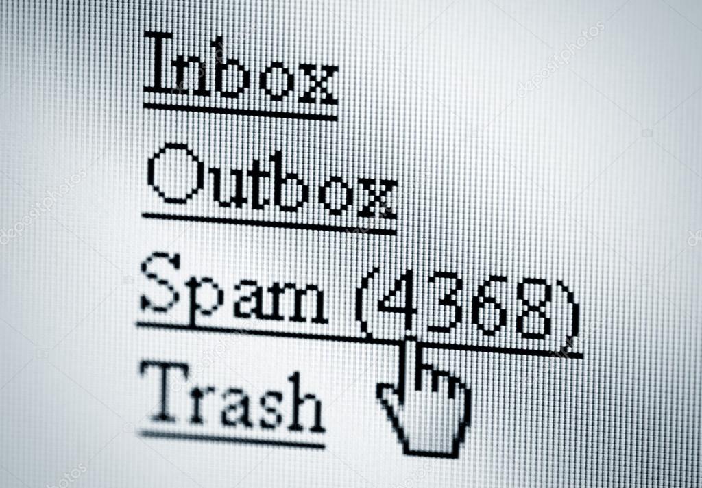 Spam, computer screen