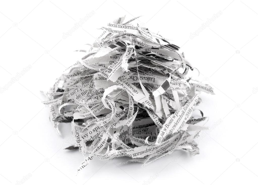Shredded paper strips