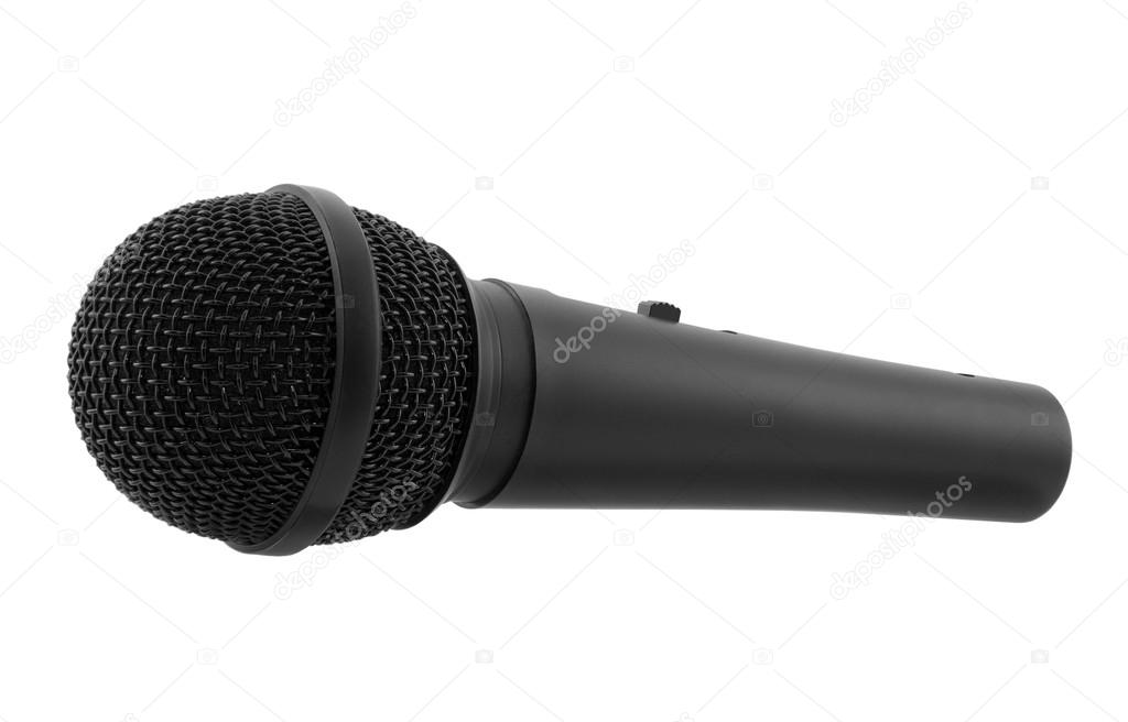Microphone isolated on white with clipping path