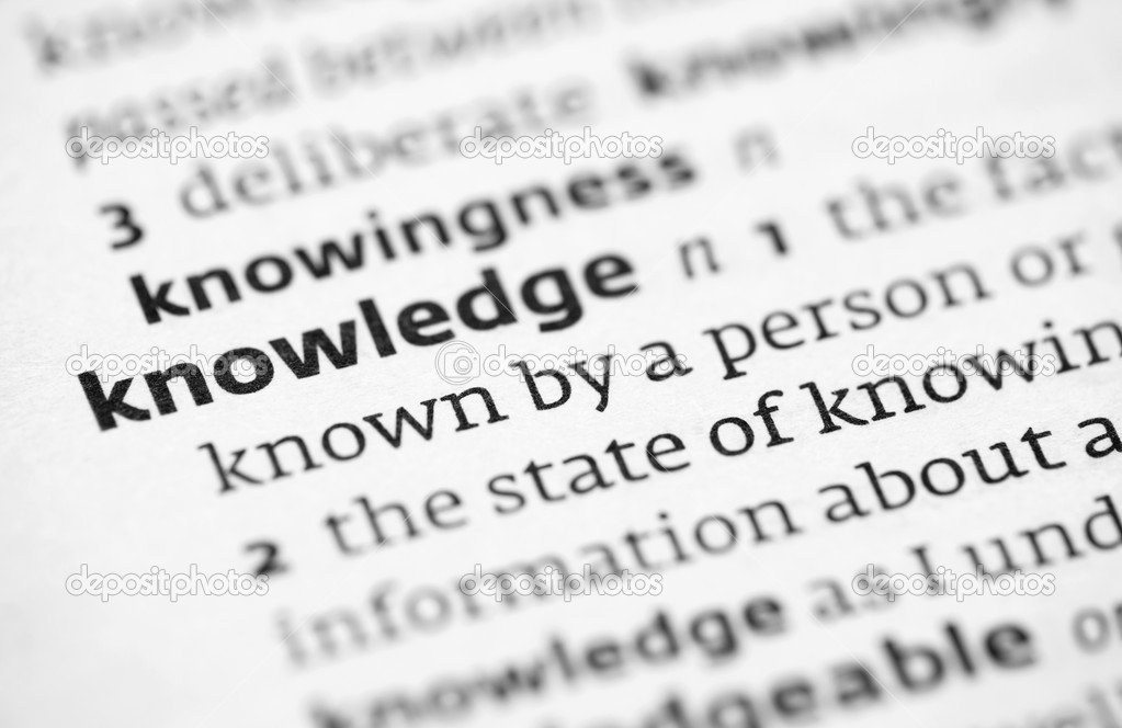 Knowledge definition in a dictionary