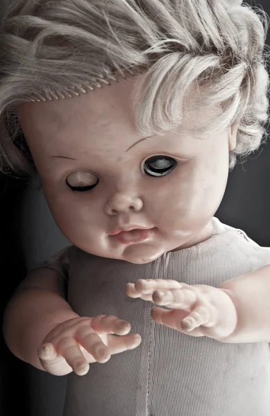 Creepy doll face — Stock Photo, Image