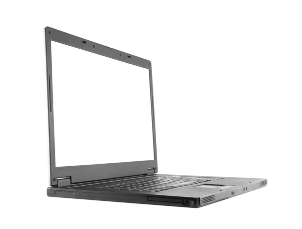 Laptop aislado en blanco con ruta de recorte —  Fotos de Stock