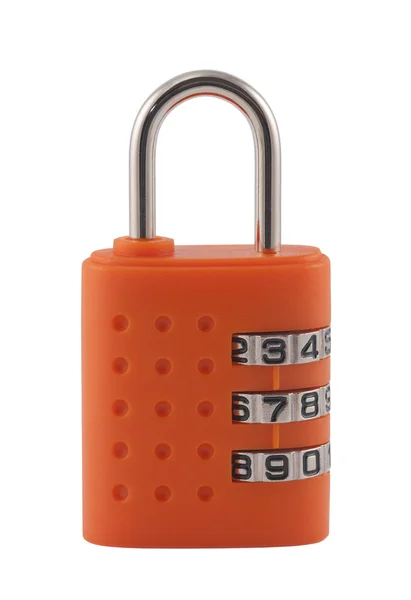 Combination padlock with clipping path — Stock Photo, Image