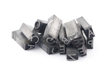 metal Tipo blokları kırpma yolu ile yazdırma