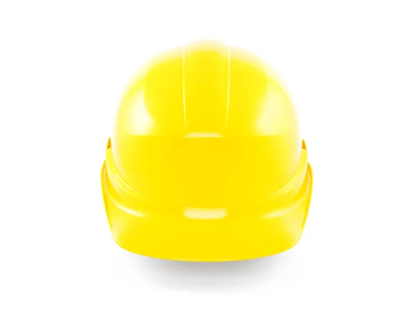 Yellow helmet isolated on white with clipping path — Stock Photo, Image