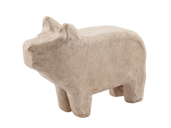 Paper pig isolated on white with clipping path — Stock Photo, Image