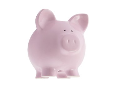 kırpma yolu ile pembe piggy banka yüzer