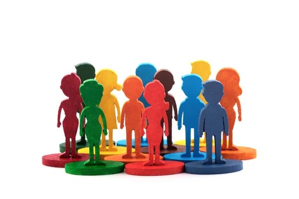 Colorful Group People Figures — Stock Photo, Image