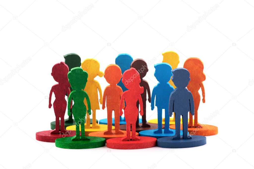 Colorful group of people figures