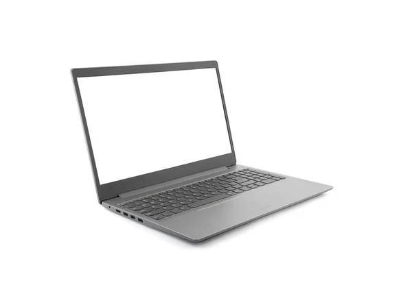 Laptop Isolado Fundo Branco Com Caminho Recorte — Fotografia de Stock