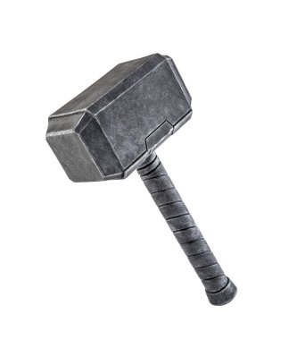 Thor çekici kırpma yolu ile beyaz arkaplanda izole edildi