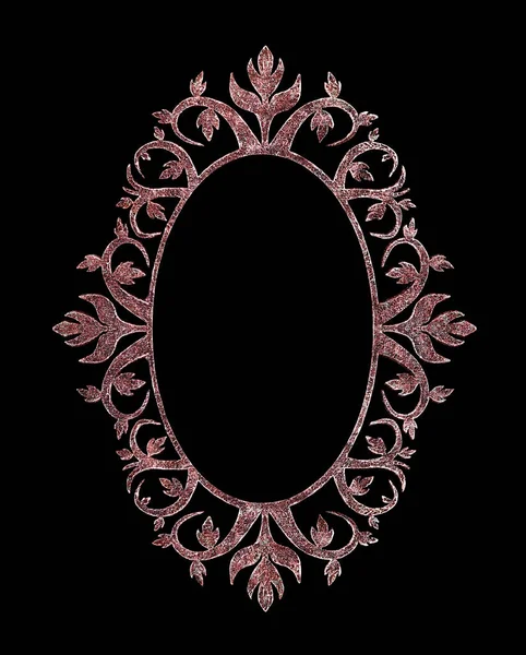 Ornate Vintage Frame Fundo Preto — Fotografia de Stock