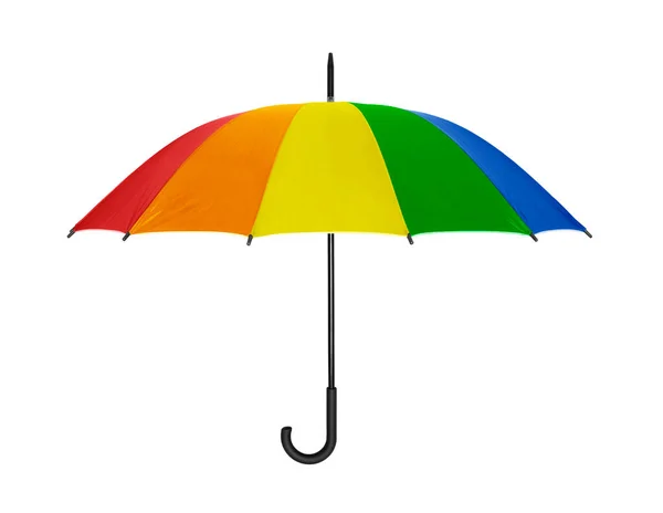 Kırpma Yolu Ile Beyaz Üzerinde Izole Açık Renkli Şemsiye — Stok fotoğraf