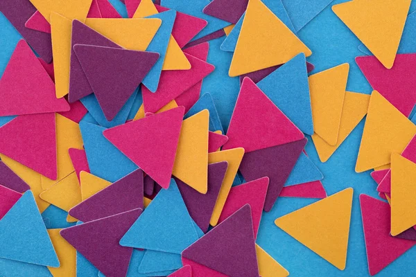 Streszczenie Barwnego Geometrycznego Tła Kompozycji Przypadkowymi Trójkątami Papieru — Zdjęcie stockowe