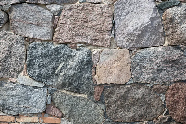 Stone Wall Different Colors Size Rocks — Photo
