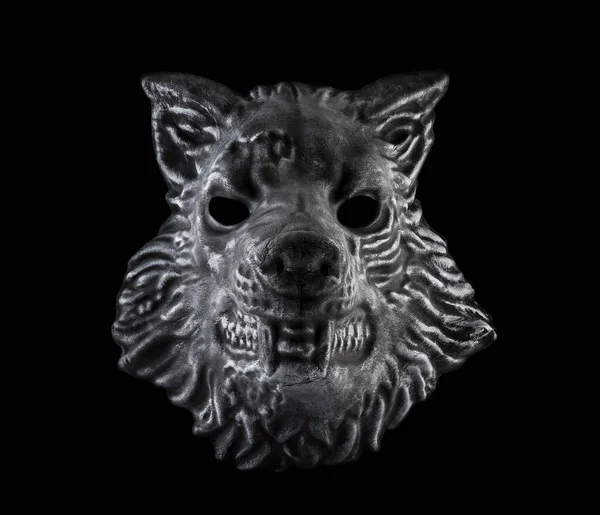 Wolf Head Isolated Black Background Clipping Path — Stock Photo, Image