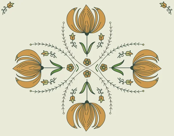 Vector ornamento floral — Vetor de Stock