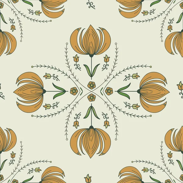 Vector seamless floral pattern — Stock Vector