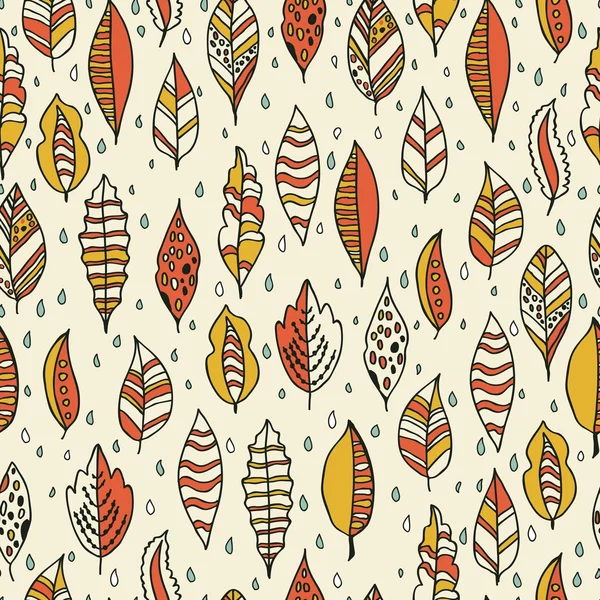 Nahtloses Muster stilisierter Blätter — Stockvektor