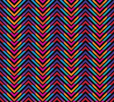 zikzaklar siyah bir arka plan ile renk desen