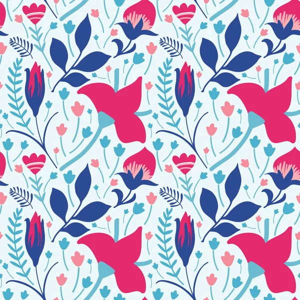 Seamless pattern with flowers. — Stock Vector