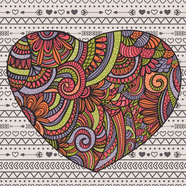 Διάνυσμα doodle καρδιά — Διανυσματικό Αρχείο