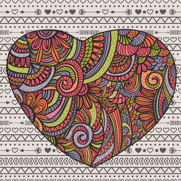 Vector doodle corazón — Archivo Imágenes Vectoriales