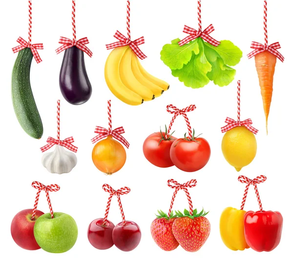 Obst und Gemüse als Weihnachtsdekoration — Stockfoto
