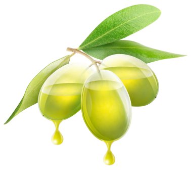 şeffaf zeytin yağı ile