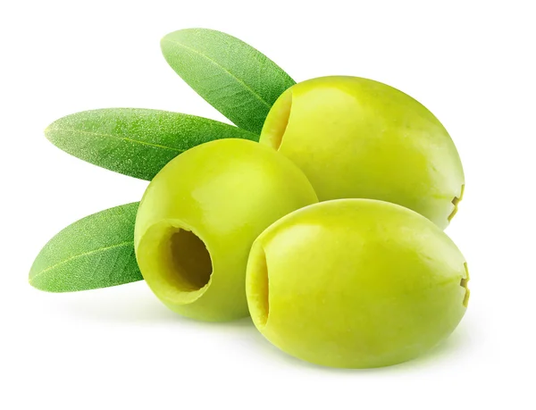 Зеленые оливки без косточек — стоковое фото