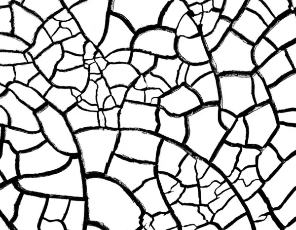 Dried Cracked Ground Black White Texture Overlay — Stock Photo, Image