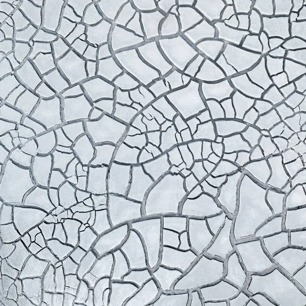 Cracked White Clay Dried Lakebed Surface Texture — Stock Photo, Image