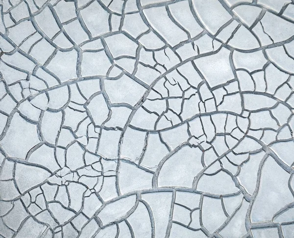 Cracked White Soil Wasteland Texture Close — Stock Photo, Image