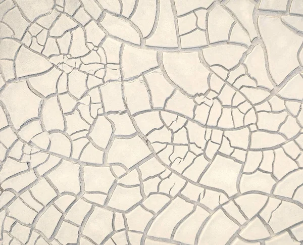 Cracked White Soil Natural Beige Texture Close — Stock Photo, Image