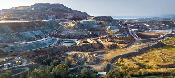 Panorama Van Skouriotissa Kopermijn Cyprus Industrieel Landschap — Stockfoto