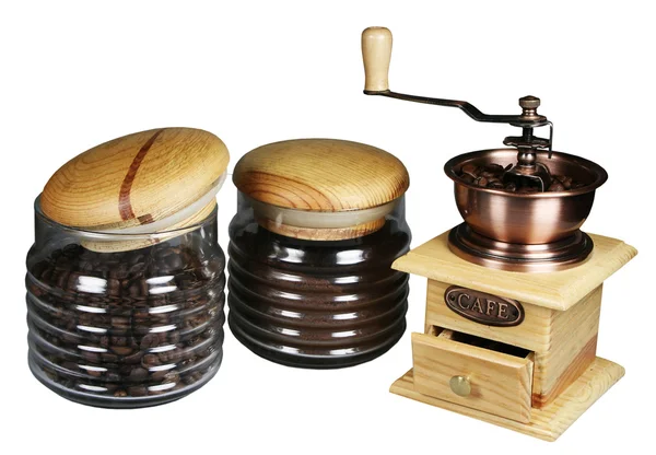 Wooden coffee grinder — Stock Photo, Image